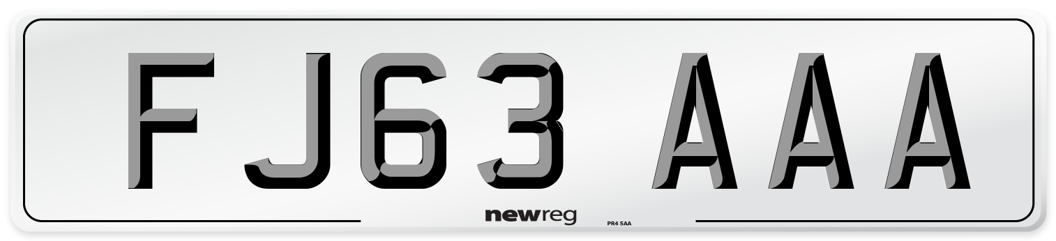 FJ63 AAA Number Plate from New Reg